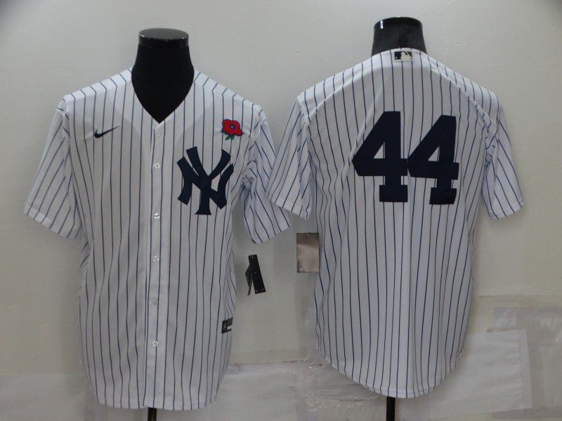Men New York Yankees #44 No Name White Strip Game 2022 Nike MLB Jersey->new york yankees->MLB Jersey